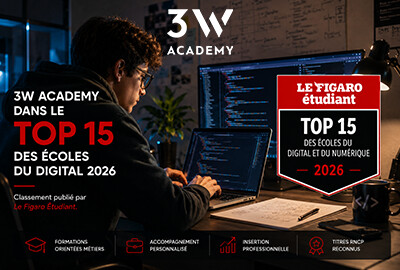 3W Academy dans le Top 15 des écoles du digital en 2026 : une reconnaissance du Figaro Étudiant